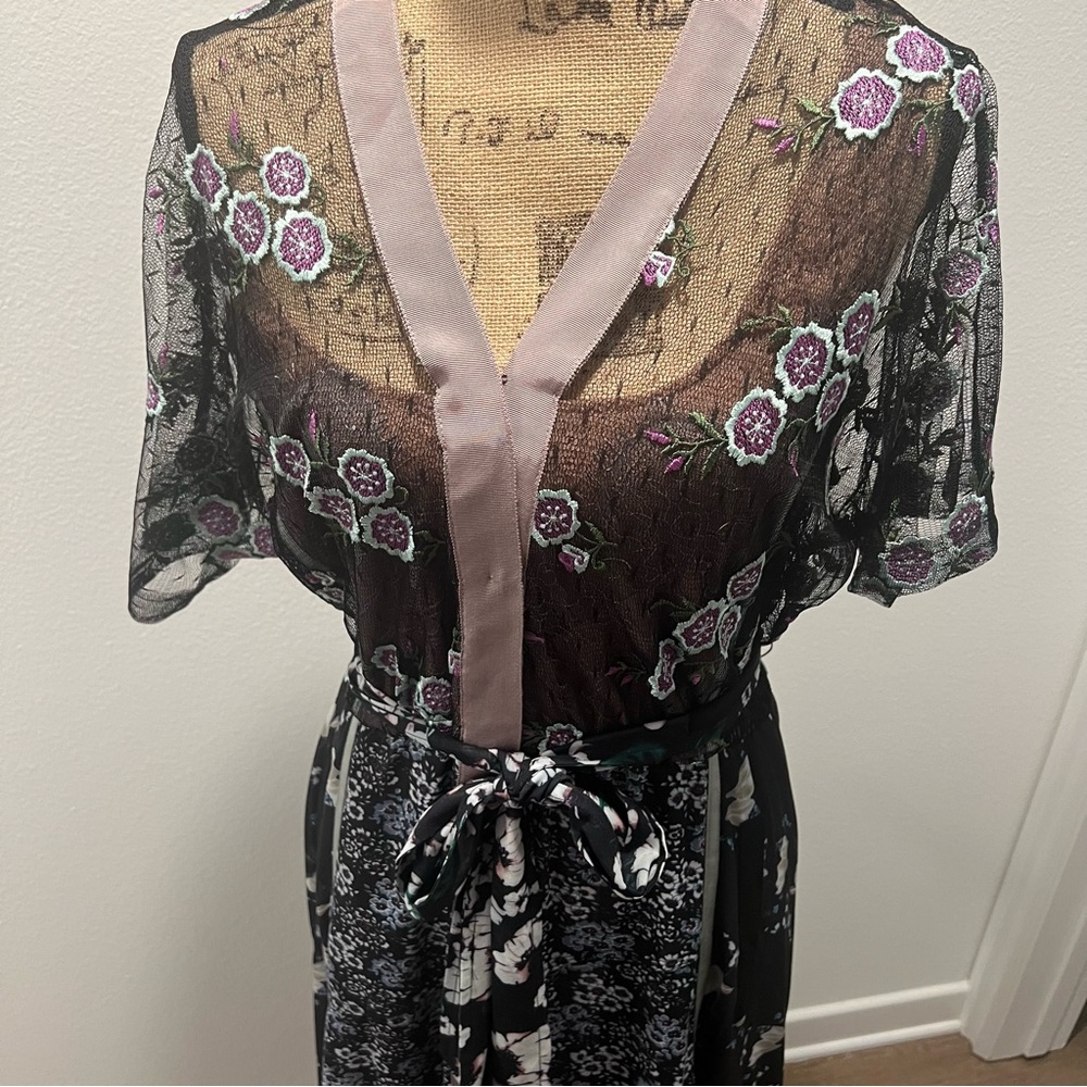 Byron Lars Lace High-Low Maxi Dress 10 - Picture 2 of 11